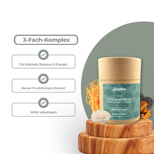 3-Fach-Komplex Vitalpilzextrakt Vitalpilze Lucky Hemp