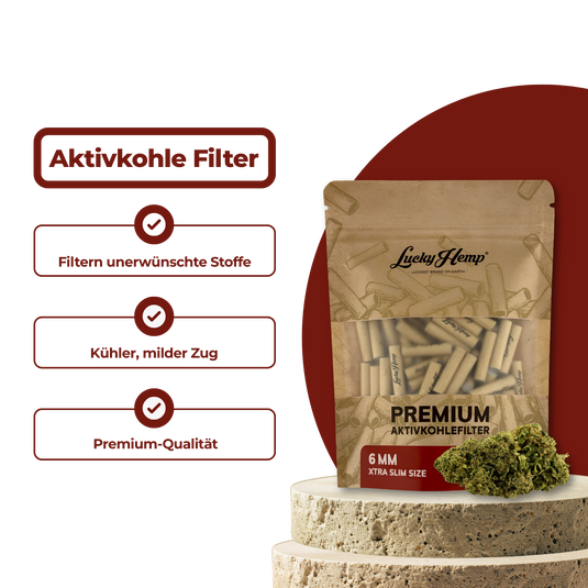 Lucky Hemp® Aktivkohle Filter Xtra Slim Merchandise Lucky Hemp