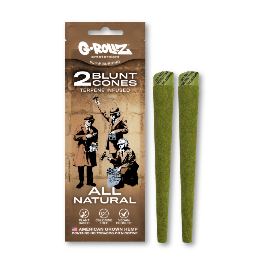 G-Rollz Banksy’s Graffiti Terpene-Infused Pre-rolled Hemp Cones Merchandise Lucky Hemp All Natural