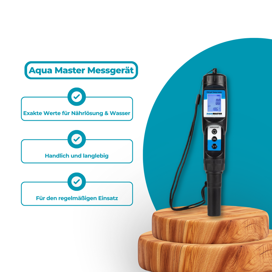 Aqua Master Tools P50 Pro2 pH Temp Meter Growzubehör Lucky Hemp