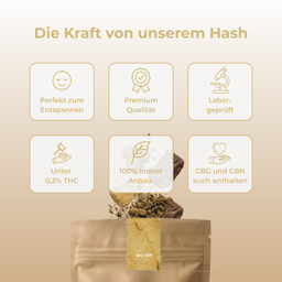 Dry Sift Hash Ökopack Blüten Lucky Hemp