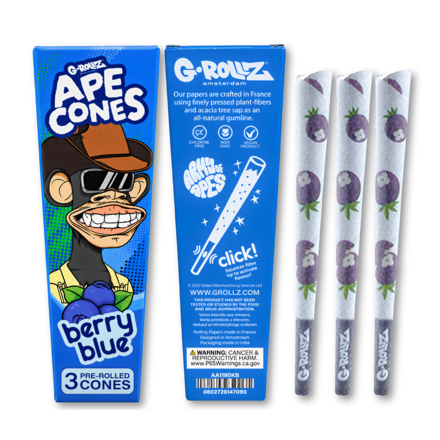 G-Rollz Ape Cones Merchandise Lucky Hemp Berry Blue