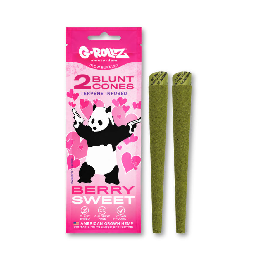 G-Rollz Banksy’s Graffiti Terpene-Infused Pre-rolled Hemp Cones Merchandise Lucky Hemp Berry Sweet