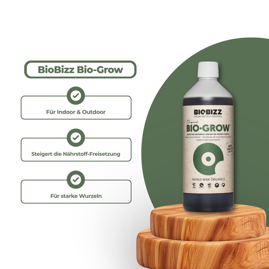 BioBizz Bio-Grow 1 Liter Growzubehör Lucky Hemp
