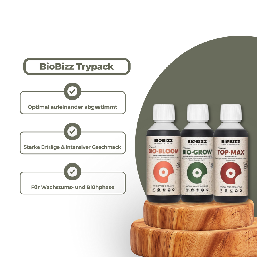 BioBizz Trypack Indoor Dünger Growzubehör Lucky Hemp