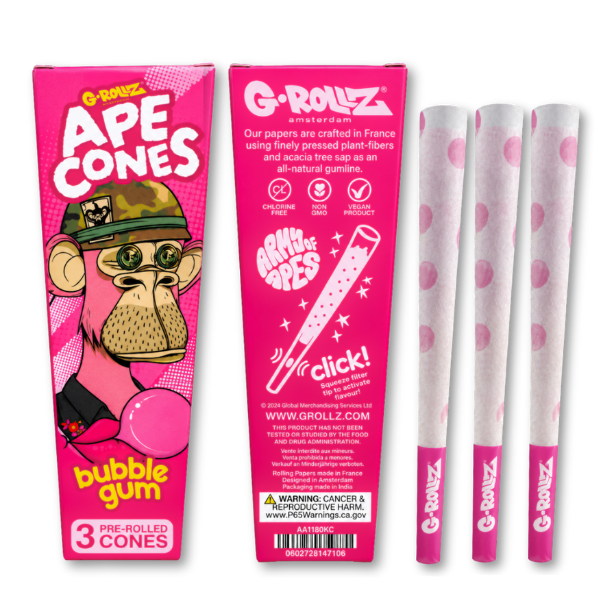G-Rollz Ape Cones Merchandise Lucky Hemp Bubblegum