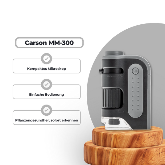Carson Mikroskop MicroBrite Plus MM-300 Growzubehör Lucky Hemp