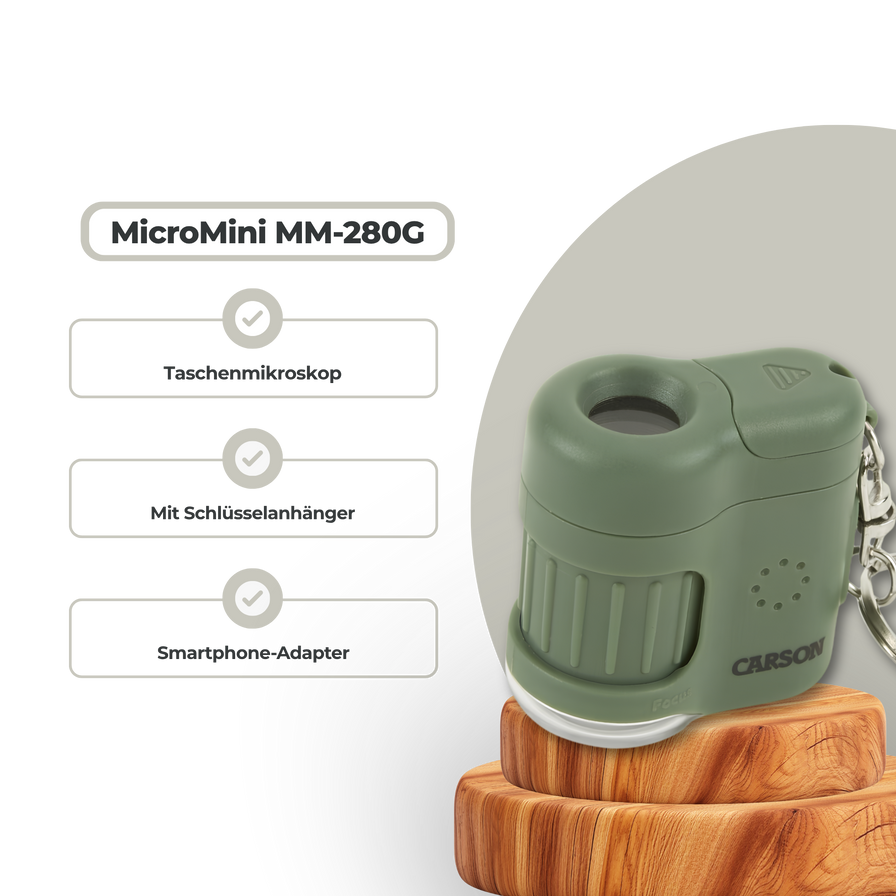 Carson Mikroskop MicroMini MM-280G Growzubehör Lucky Hemp