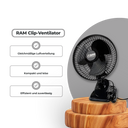 RAM Clip-Ventilator Ø15cm, 15 Watt Growzubehör Lucky Hemp