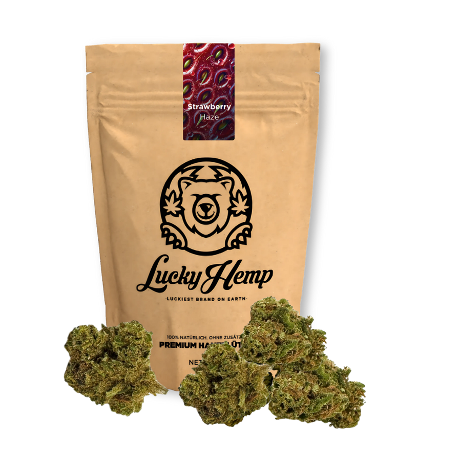 Popcorn Blüten Ökopack Blüten Lucky Hemp 10g Strawberry