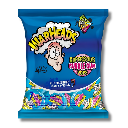 Warheads Super Sour Bubble Gum Pops Edibles Lucky Hemp 1 Packung
