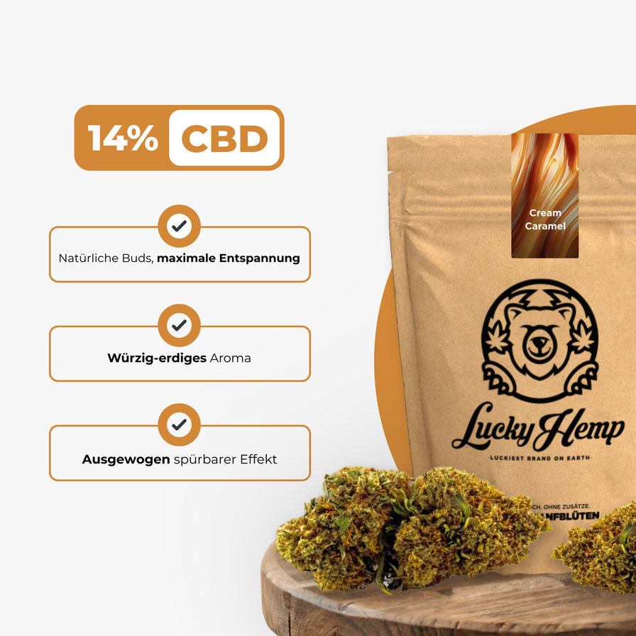 Cream Caramel Ökopack Blüten Lucky Hemp