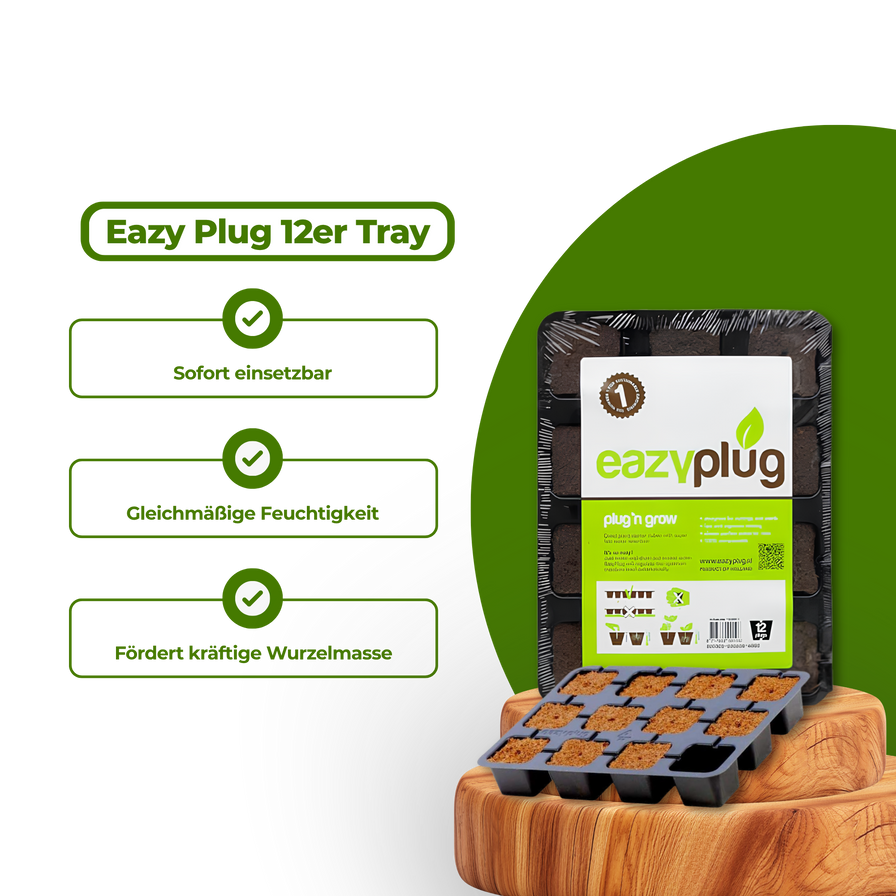 Eazy Plug 12er Tray Growzubehör Lucky Hemp