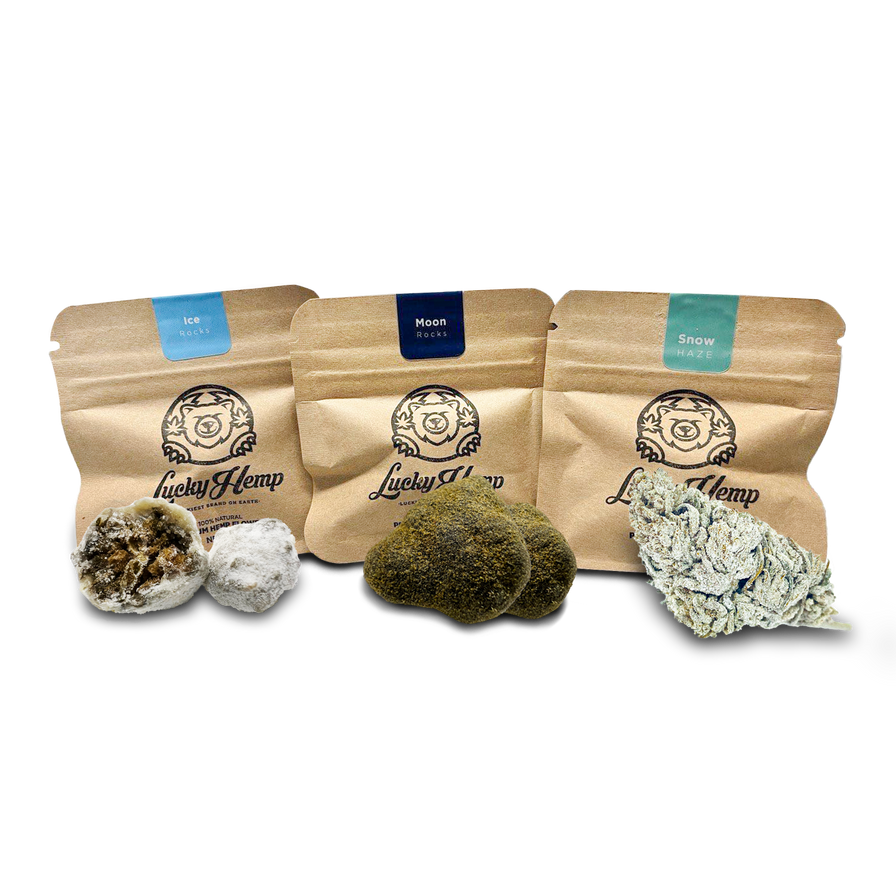 High CBD Probier-Set Blüten Lucky Hemp 3 Sorten je 1g  