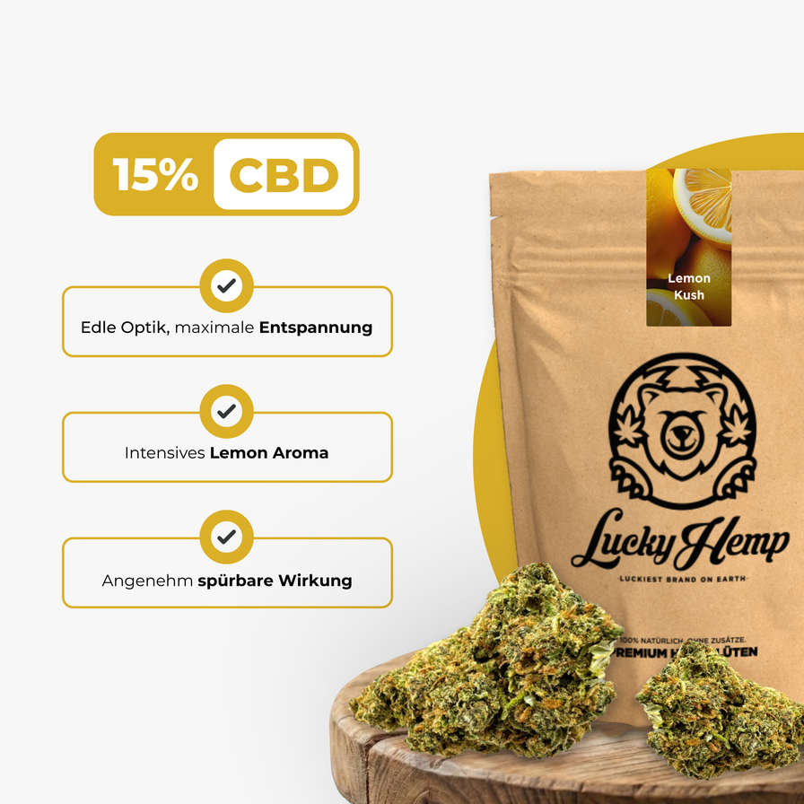 Lemon Kush Ökopack Blüten Lucky Hemp