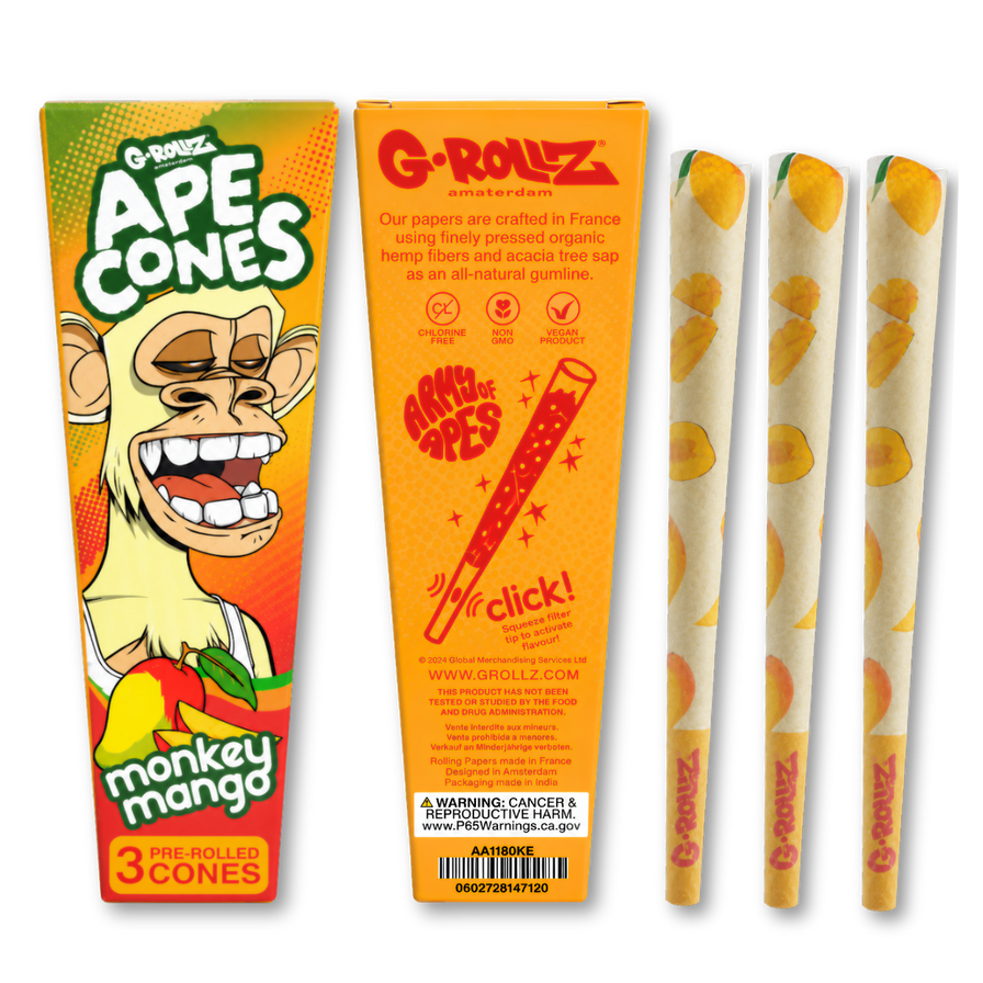 G-Rollz Ape Cones Merchandise Lucky Hemp Monkey Mango