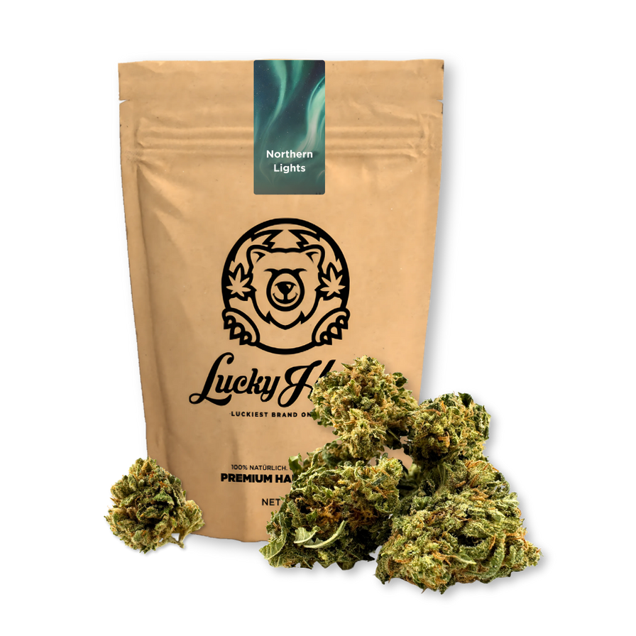 Popcorn Blüten Ökopack Blüten Lucky Hemp 10g Northern Lights