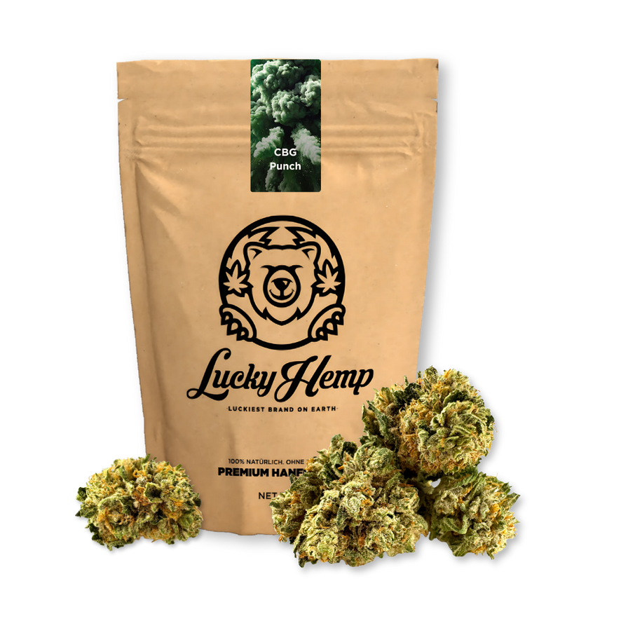 Popcorn Blüten Ökopack Blüten Lucky Hemp 10g CBG Punch
