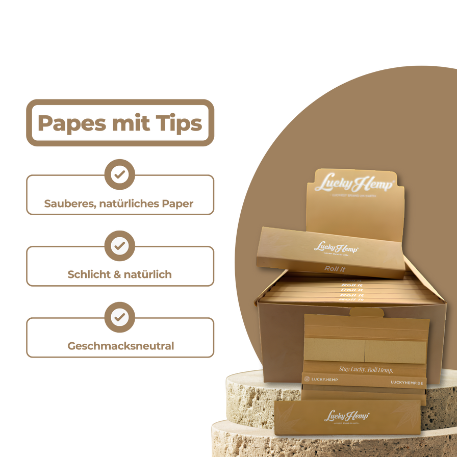 Lucky Hemp® Papes mit Tips Merchandise Lucky Hemp