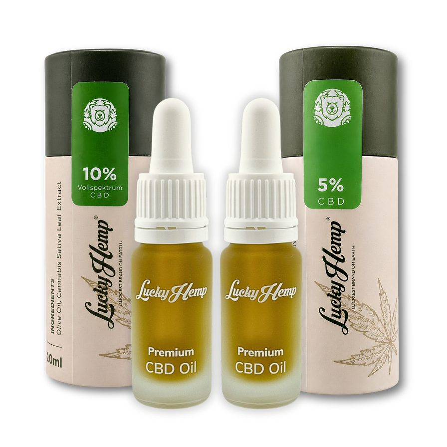 Probier-Set 5% + 10% Vollspektrum CBD-Öle Öle Lucky Hemp