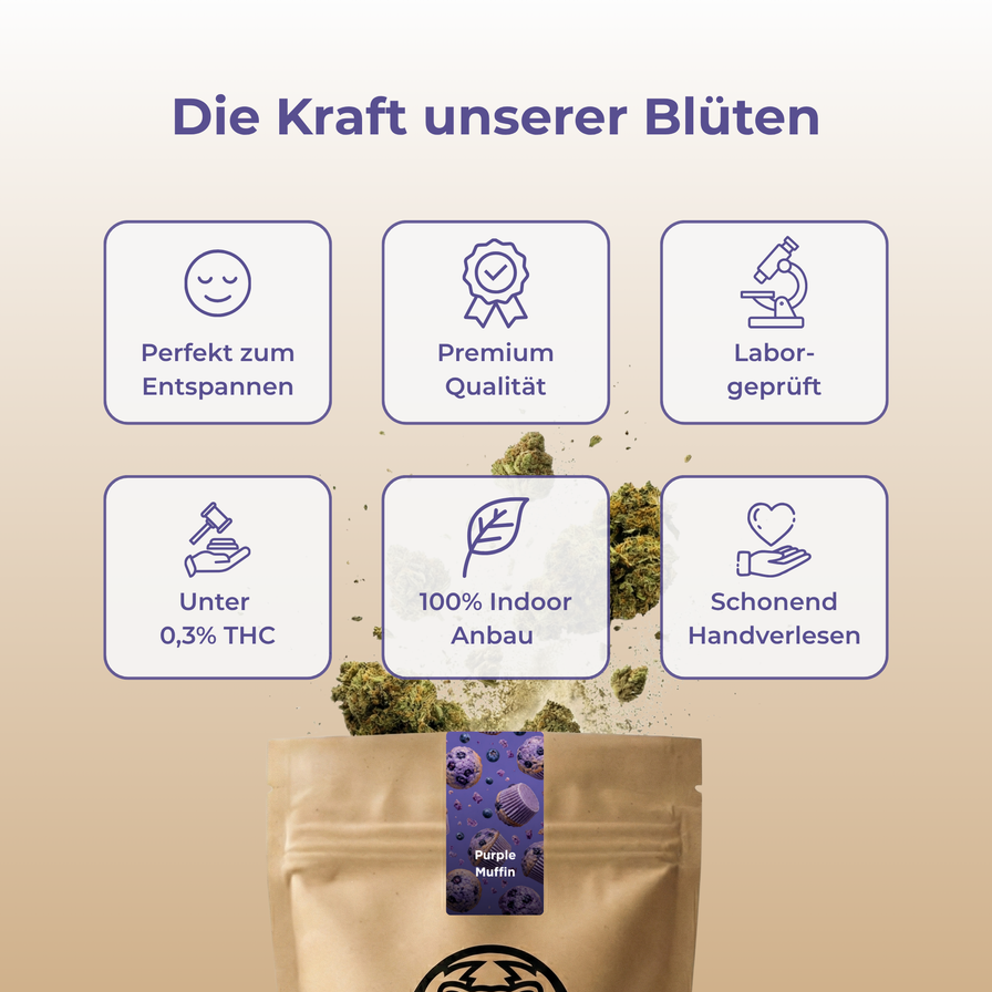 Purple Muffin Ökopack Blüten Lucky Hemp