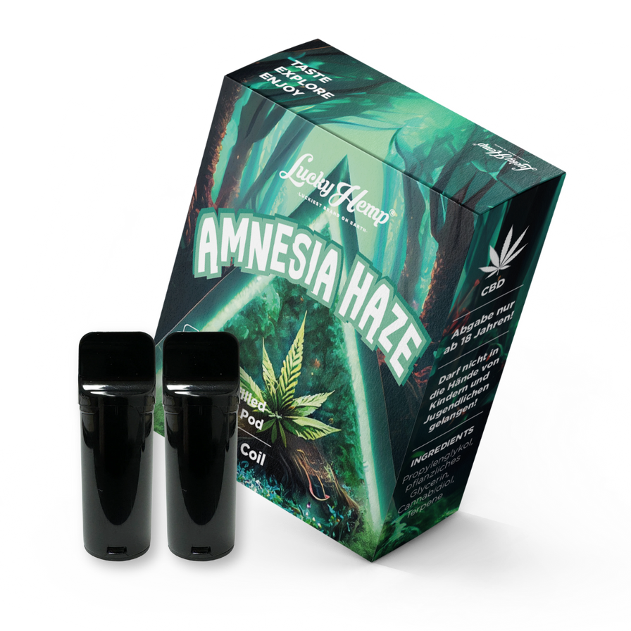 Amnesia Haze CBD Vape Pods | Lucky Hemp Amnesia Haze CBD Vape Pods | Lucky Hemp