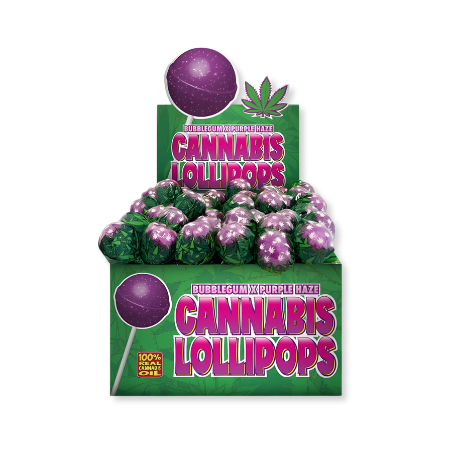 Dr. Greenlove Cannabis Lollipop Edibles Lucky Hemp Purple Haze