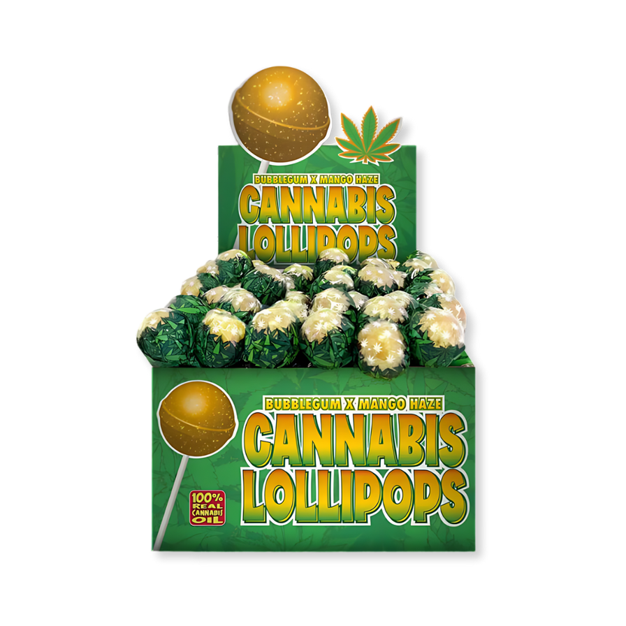 Dr. Greenlove Cannabis Lollipop Edibles Lucky Hemp Mango Haze