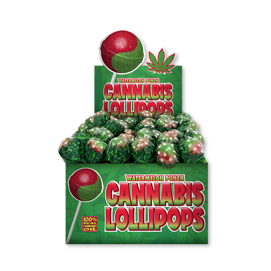 Dr. Greenlove Cannabis Lollipop Edibles Lucky Hemp Watermelon Punch