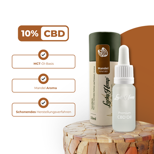 Mandel CBD-Öl 10% Öle Lucky Hemp