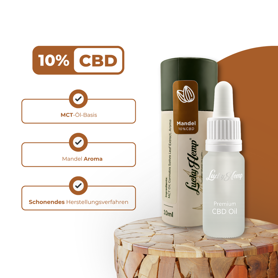 Mandel CBD-Öl 10% Öle Lucky Hemp