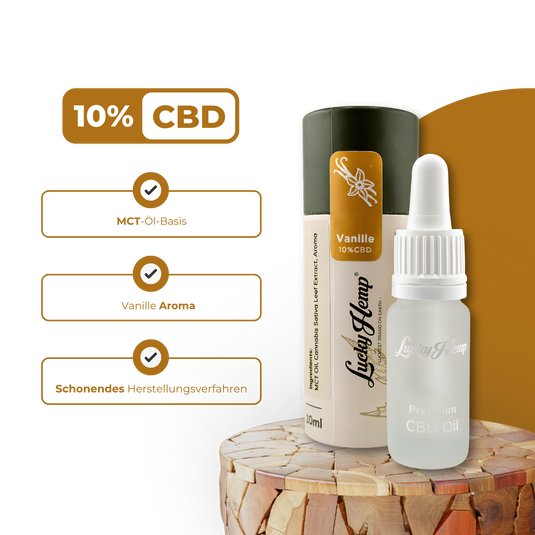 Vanille CBD-Öl 10% Öle Lucky Hemp
