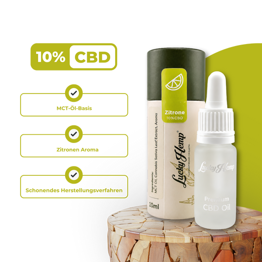 Zitronen CBD-Öl 10% Öle Lucky Hemp