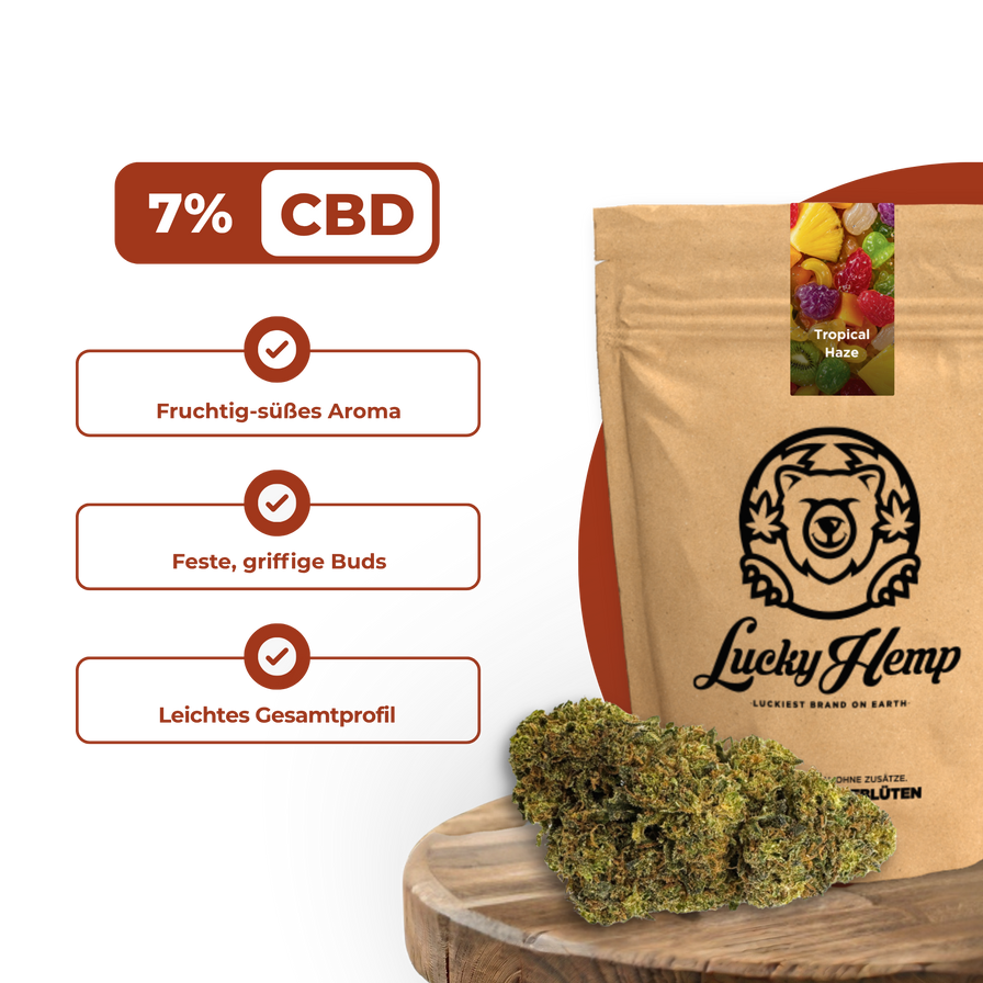 Tropical Haze Ökopack Blüten Lucky Hemp