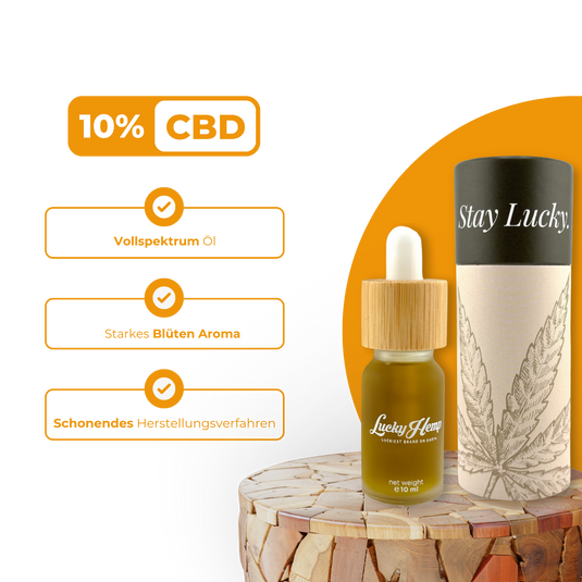 10% CBD-Öl Vollspektrum Öle Lucky Hemp