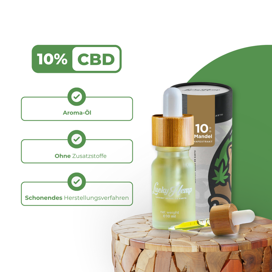Mandel CBD-Öl 10% Öle Lucky Hemp