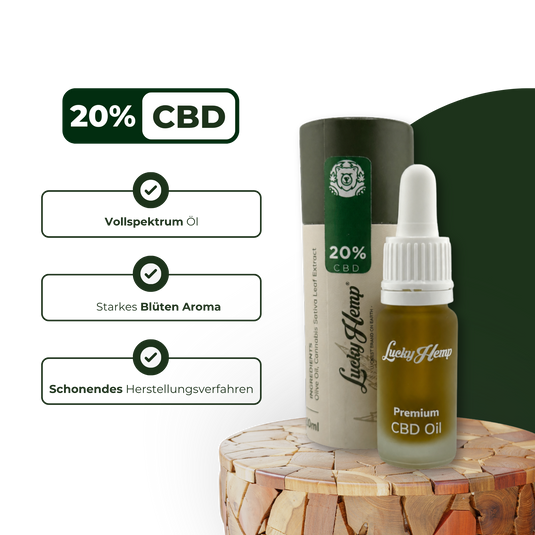 20% CBD-Öl Vollspektrum Öle Lucky Hemp