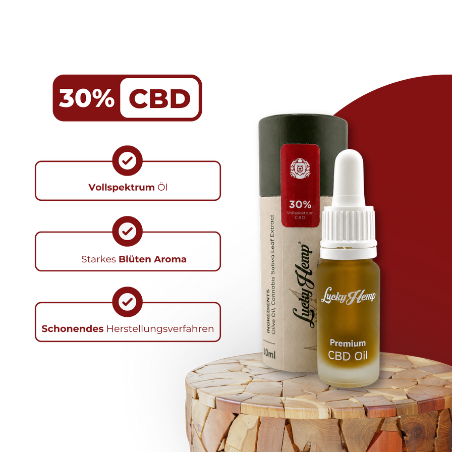 30% CBD-Öl Vollspektrum Öle Lucky Hemp
