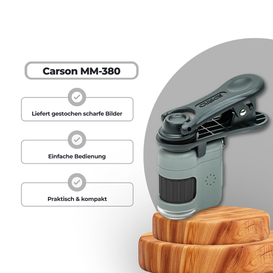 Carson Mikroskop MicroMiniHookUp MM-380 Growzubehör Lucky Hemp