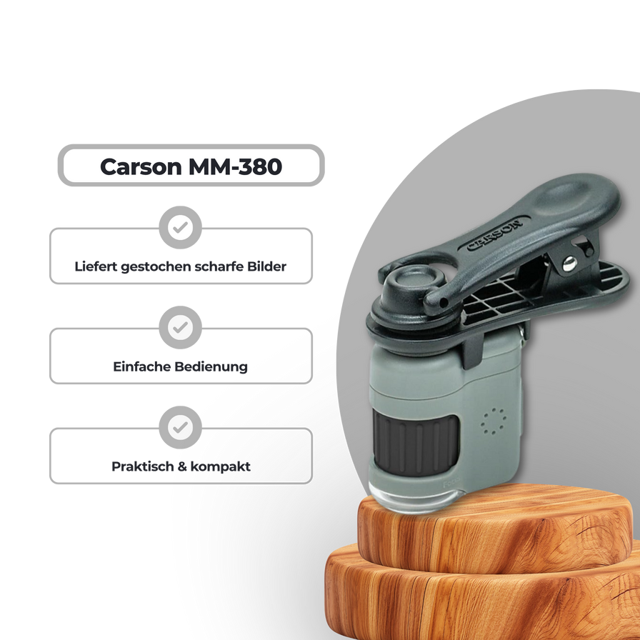 Carson Mikroskop MicroMiniHookUp MM-380 Growzubehör Lucky Hemp