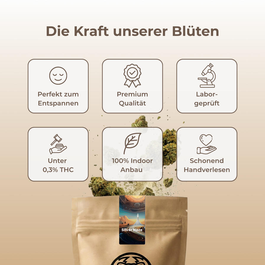 Silver Haze Ökopack Blüten Lucky Hemp