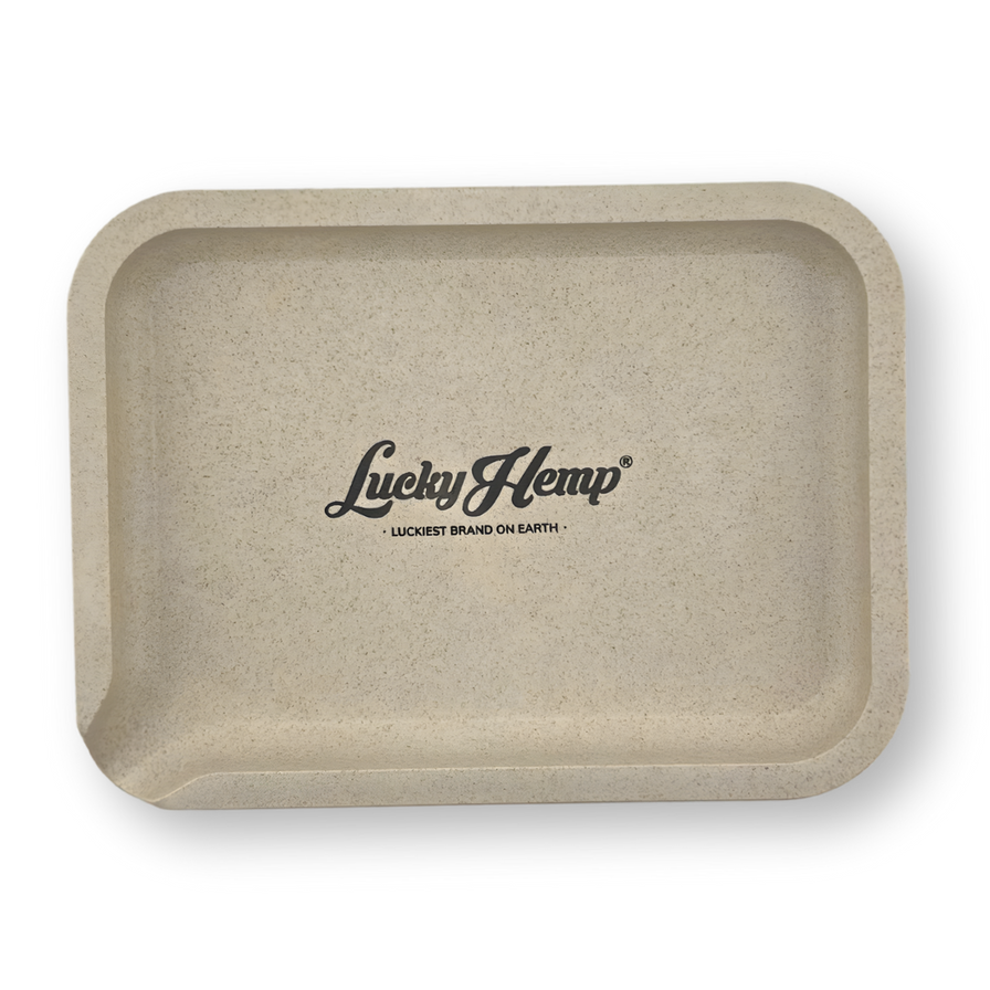 Lucky Hemp® Rolling Tray aus Hanf Merchandise Lucky Hemp Grau