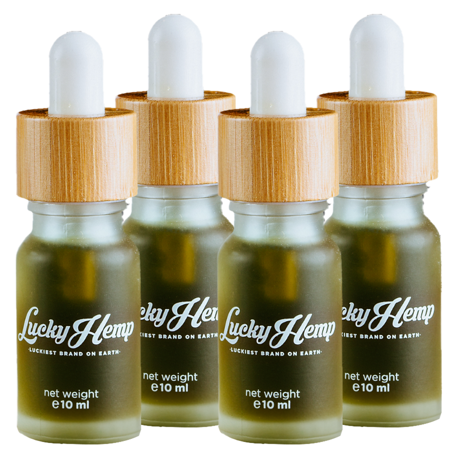 10% CBD-Öl Vollspektrum Öle Lucky Hemp 4x 10ml