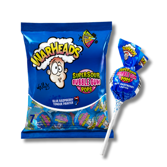 Warheads Super Sour Bubble Gum Pops Edibles Lucky Hemp