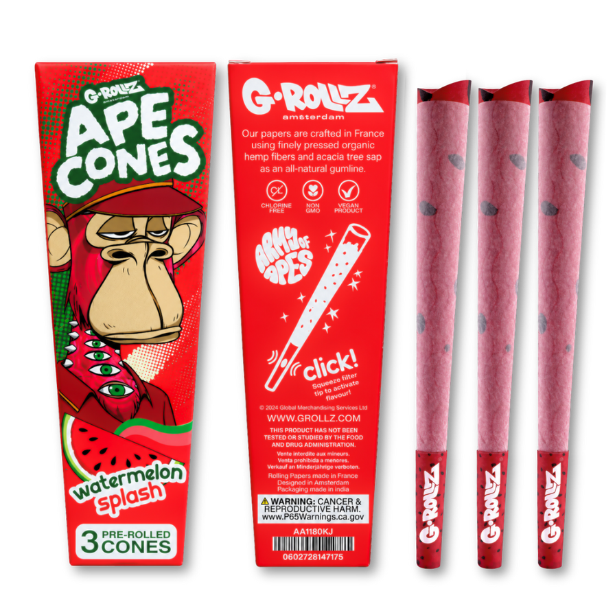 G-Rollz Ape Cones Merchandise Lucky Hemp Watermelon Splash
