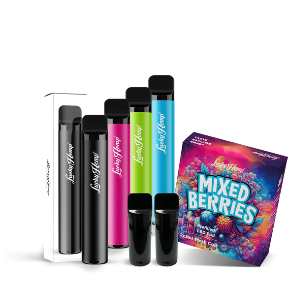 Vape Batterie + 2 Pods Mixed Berries Vape Pens Lucky Hemp   