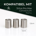 HIZEN Dosierkapseln Edelstahl 3er Set Zubehör Lucky Hemp