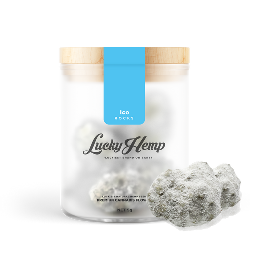 Ice Rocks 80% CBD Glas Blüten Lucky Hemp