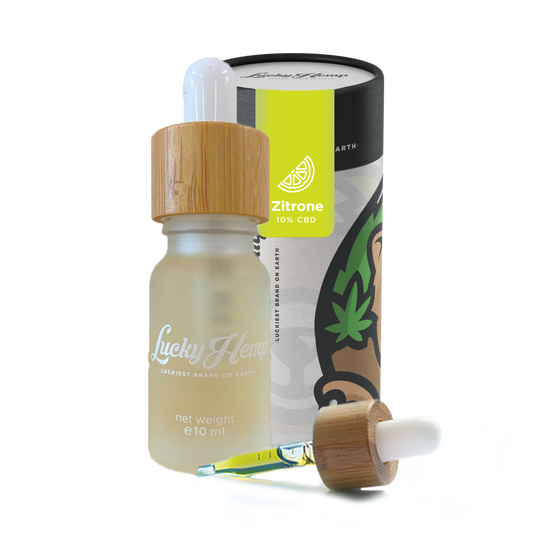 Probier-Set Aromaöl Zitrone + 10% Vollspektrum CBD-Öl Öle Lucky Hemp   